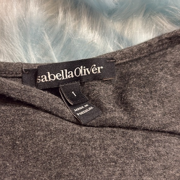 Isabella Oliver Maternity Grey V Neck Quarter Sleeve Top sz 1 - Picture 4 of 10